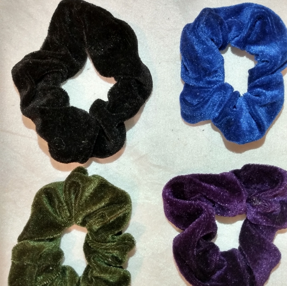 Velvet scrunchies